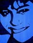 Blue Girl Original Signed Acrylic Painting