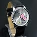 Hello Kitty Large Face Quartz Watch - Black Band