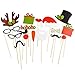 Soledi (Pack of 17) Funny DIY Photo Booth Props Mustache Glasses Snowflake Gift On A Stick Wedding Birthday Christmas Xmas Party Family