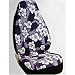 Universal-fit Hawaiian Hibiscus Floral Car Truck SUV Print Front Bucket Seat Cover - Purple