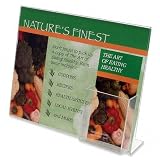 Office Depot Slanted Sign Holder With Literature Pocket, 11in.H x 14in.W