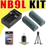 Two NB9L Lithium Ion Replacement Batteries w/Charger for Canon Powershot SD ....