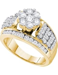 1.50CTW DIAMOND FLOWER RING