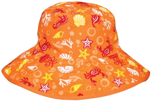 Baby BanZ UV Reversible Bucket Hat, Orange Tide, 0-24 Months