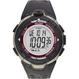 Timex 49051 Men's Black and Silver-Tone Resin Digital Temperature and Tide Tracker with Comfortable Black Resin Strap