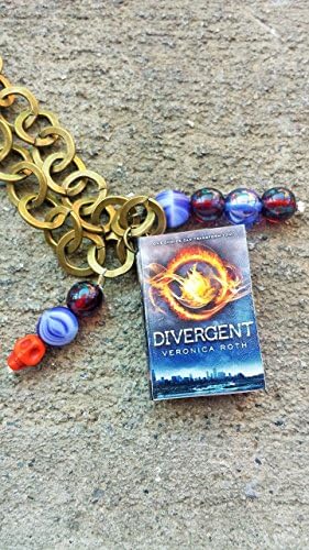 36 inch Divergent Book Charm Necklace