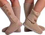 EyeCatchShoes - Womens Snugg Cardy Knitted Boot