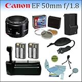 Canon EF 50mm f/1.8 II Camera Lens With Opteka 20D, 30D, 40D & 50D Grip Del ....