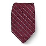 CK-369 - Brand Name Designer Calvin Klein Silk Tie - Burgundy - Silver