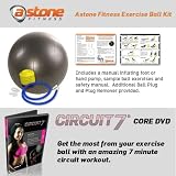 Astone Fitness Beginner Exercise Ball Kit: Exercise Ball and Pump, Core Training DVD
