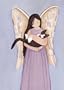 Tuxedo cat and angel / Lynch folk art print