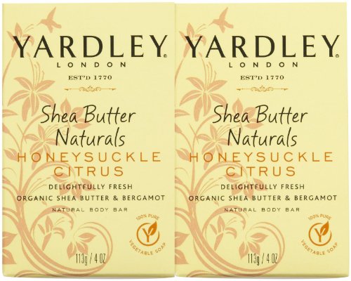 Yardley London Shea Butter Natural Soap - Honeysuckle Citrus - 4 oz