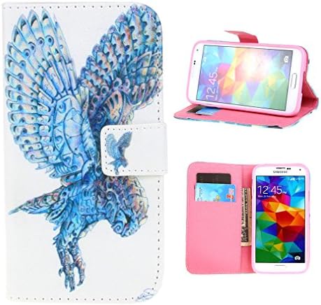 For Galaxy S5 Mini,Stylish Eagle Design Premium PU Leather Flip Magnetic Closure Wallet Stand Cover Case with Credit Card Slots For Samsung Galaxy S5 Mini G800