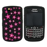 For Blackberry Tour Silicone Skin Case Gems Pink Stars