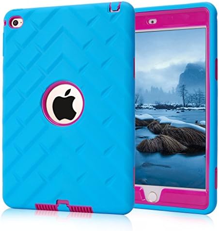iPad mini Case,iPad mini 2 Case,iPad mini 3 Case,iPad mini Retina Case, Tire Marks Shock-Absorption High Impact Resistant Hybrid Three Layer Armor Protective Case Cover for iPad mini [Blue RO]