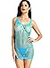 Amoretu Womens Straps Lingerie Hollow Out Mini Dress Stretchy Chemise Acid Blue