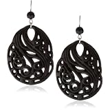 TARINA TARANTINO Classic Black Carved Disc Ear