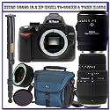 Nikon D5000 (25452) Safari Macro Adventures 12.3 MP DX Digital SLR Camera with Sigma 70-300mm f/4-5.6 DG Macro Autofocus Telephoto Zoom Lens & Sigma 70mm F/2.8 EX DG Macro Lens + Bower 2x (140-600) AF Teleconverter + Transcend 4GB SDHC Secure Digital Memory Card + Heavy Duty Tripod + Willoughby's Clean & Scratch Free Bundle