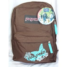 Jansport Classic Superbreak Backpack. Chocolate Chip Butterfly