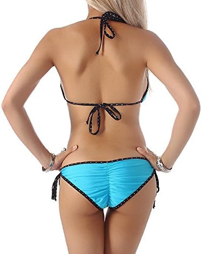 Sexy Women Bikini Lace Halter String Top & Scrunch Bottom (C-02)