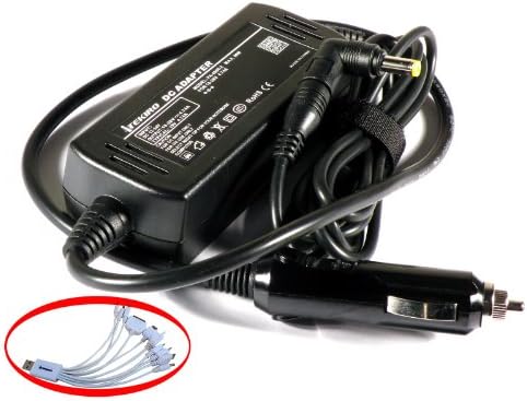iTEKIRO 90W Car Charger for Toshiba Portege R30, R30-A1301, R30-A1302, R30-A1310, R30-A1320, R30-A3101L, R30-A3102L, R30-ASMBN22, R30-BT1300 + 10-in-1 USB Charging Cable