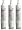 Whirlpool 4396508T KitchenAid MayTag Side-by-Side Refrigerator Water Filter, 3-Pack