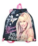 2008 - Disney - GDC - Hannah Montana - Popstar Princess - Denim Drawstring Bag - w/ Backpack Straps - 100% Cotton - Limited Edition - Rare - New