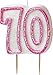 Unique Party 34408 - Glitz Pink 70th Birthday Candle