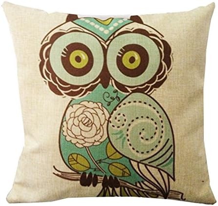 Trendy and Whimsical Owl 18 in Square Throw Pillow Includes Pillow Insert and Cover