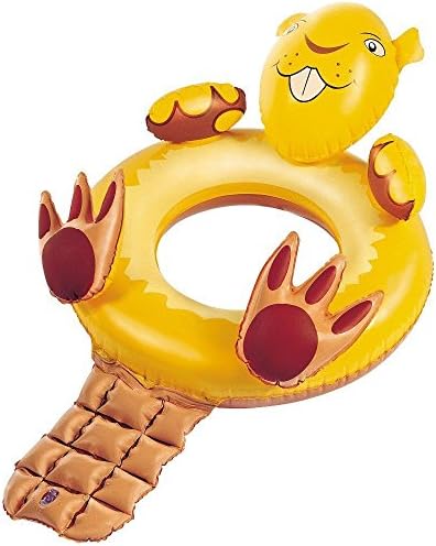 New Baby Swim Float Inflatable Animal Swim Ring for Small Children - Beaver