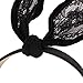 Easy lifestyles Sexy Black Lace Headband Sweet Bunny Rabbit Ear Hair Band for Wedding Party Cosplay Costume Accessory,40*9CM