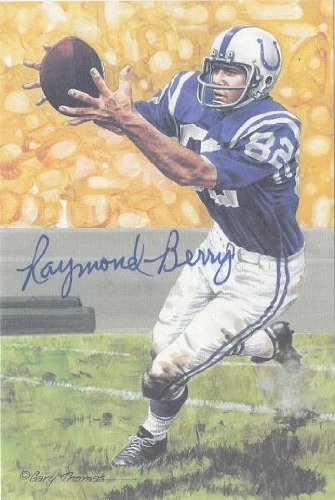 Autographed/Hand Signed Goal Line Art Gla Card Raymond Berry Colts