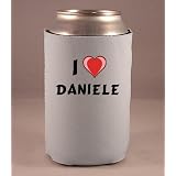 Custom Beverage Can Bottle Cover (Coolie) with I Love Daniele by SHOPZEUS