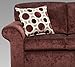 Roundhill Furniture Fabric Sectional Sofa with 2 Pillows, Prism Elderberry