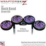 Alecias Swirl 02 Purple Skin by WraptorSkinz fits Rock Band Drum Set for Nintendo Wii, XBOX 360, PS2