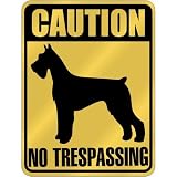 New  Caution : Giant Schnauzer - No Trespassing  Parking Sign Dog