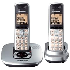 Panasonic KX-TG6422GS schnurloses DECT-Telefon Duo mit Anrufbeantworter silber