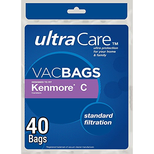 40 Sears Ultra Care Kenmore Style C 5055 Canister Vacuum Bags, 40 pk