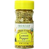 Frontier Salt Free Organic Seasoning, Lemon Pepper, 2.5 Ounce