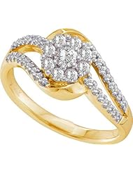 0.51CTW DIAMOND FLOWER RING
