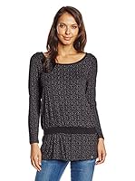 ZERGATIK Camiseta Manga Larga Choux (Negro)