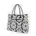 Belvah Black & White Quilted Damask Large Tote Bag