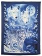 Wolf in Snow Premium Polar Fleece Twin/full Size Blanket