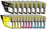 Produkt-Bild: 20 Druckerpatronen Tintenpatronen kompatibel f&uuml;r Brother LC-985 passt bei Brother DCP-J125 DCP-J315W DCP-J515W Brother MFC-J220 MFC-J265W MFC-J410 MFC-J415W