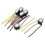 uxcell カーH4 ライトソケット　プラスチック製　ブラック　ヘッダライトソケット　6個入り