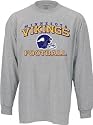 Minnesota Vikings -Grey- Stacked Helmet Long Sleeve T-Shirt