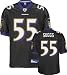 Terrell Suggs Jersey: Reebok Authentic Black #55 Baltimore Ravens Jersey