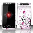 For Motorola Droid Razr Xt912 (Verizon) Rubberized Design Cover - Pink Vine