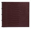 Burgundy Croco Leather Photo Album 9x9", Holds 200 4x6" Pictures