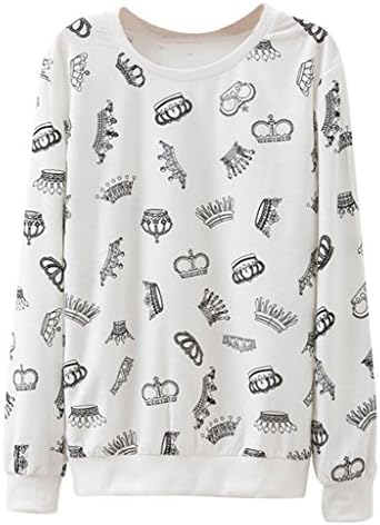 Cashsun Women's Casual Slim Kawaii Pattern Pullover Tank Top Shirt, C